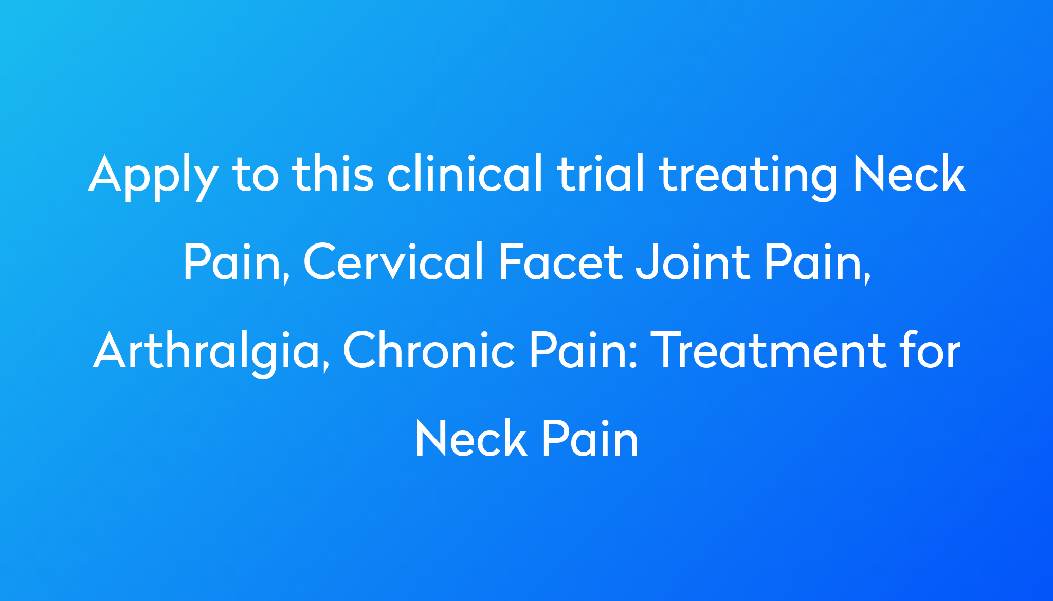 treatment-for-neck-pain-clinical-trial-2022-power